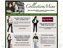 Tablet Screenshot of collectionmine.com
